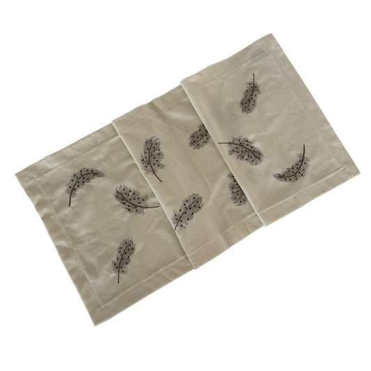 Kadife Tüy Nakışlı Runner