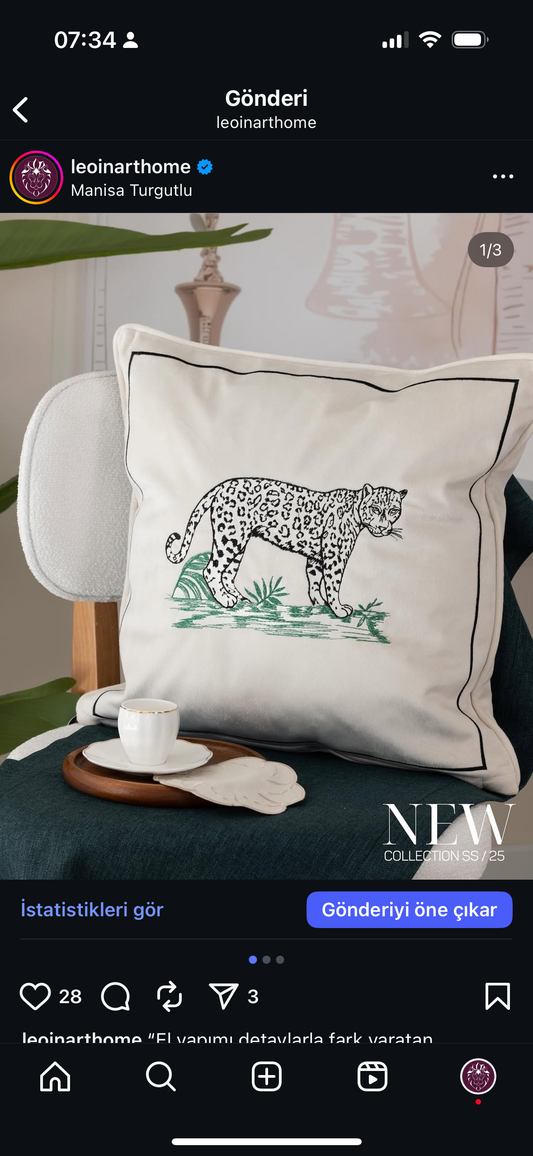 Leopar Kırlent